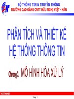 bài giảng phân tích & thiết kế hệ thống thông tin- chương 3: mô hình hóa sử lý  - cđ cntt hữu nghị việt hàn