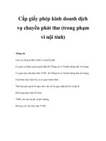 Cấp giấy phép kinh doanh dịch vụ chuyển phát thư (trong phạm vi nội tỉnh) ppt