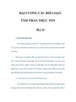 ĐẠI CƯƠNG CÁC RỐI LOẠN TÂM THẦN THỰC TỔN (Kỳ 4) pdf