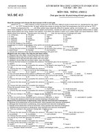 Đề kiểm tra 8 tuần học kì II Mã đề 413