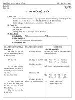 Đại số 7 tiết 61