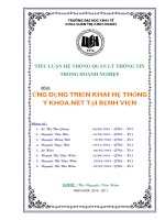 Ứng dụng triển khai hệ thống y khoa.net tại bệnh viện