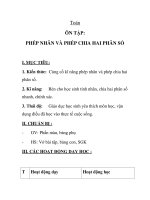 Toán ÔN TẬP: PHÉP NHÂN VÀ PHÉP CHIA HAI PHÂN SỐ pdf