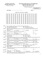 Đề KT hóa 11NC số 4 cự đỉnh