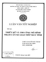 Thiết kế và thi công mô hình trạm cân xe giap tiếp máy tính