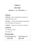 CHÍNH TẢ PHÂN BIỆT ÂM ĐẦU tr – ch , ÂM CUỐI o – u ppt