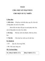 TOÁN CHIA MỘT SỐ THẬP PHÂN CHO MỘT SỐ TỰ NHIÊN pptx