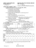 Đề kiểm tra HK II môn Địa Lí 8