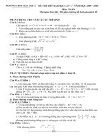 Đề thi thử đại học nam 2009-2010