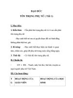 ĐẠO ĐỨC TÔN TRỌNG PHỤ NỮ ( Tiết 1 ) pps