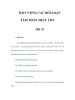 ĐẠI CƯƠNG CÁC RỐI LOẠN TÂM THẦN THỰC TỔN (Kỳ 2) pps