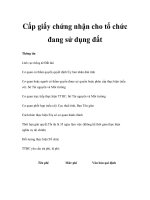 Cấp giấy chứng nhận cho tổ chức đang sử dụng đất v ppsx