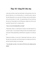 Dạy bé vâng lời cha mẹ pptx