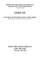 chủ điểm hiện tượng tự nhiên