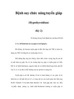 Bệnh suy chức năng tuyến giáp (Hypothyroidism) (Kỳ 2) pptx