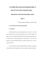 Cơn nhiễm độc hormon tuyến giáp kịch phát và hôn mê do suy chức năng tuyến giáp (Kỳ 1) ppt