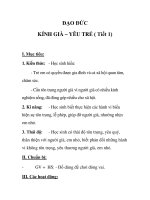 ĐẠO ĐỨC KÍNH GIÀ – YÊU TRẺ ( Tiết 1) pps