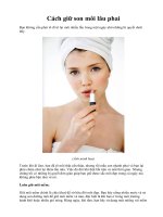 Cách giữ son môi lâu phai ppt