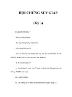 HỘI CHỨNG SUY GIÁP (Kỳ 3) docx