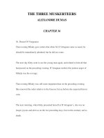 LUYỆN ĐỌC ANH NGỮ QUA CÁC TÁC PHẨM VĂN HỌC-THE THREE MUSKERTEERS ALEXANDRE DUMAS CHAPTER 36 ppsx