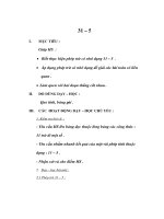 Giáo án Toán lớp 2 - 31 – 5 pot