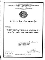 Thiết kế và thi công mạch điều khiển thiết bị bằng máy tính