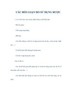 CÁC RỐI LOẠN DO SỬ DỤNG RƯỢU ppt