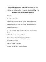 Đăng ký hoạt động dạy nghề đối với trường đại học, trường cao đẳng, trường trung cấp chuyên nghiệp. Các nghề đào tạo trình độ trung cấp nghề pdf