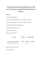 Cấp chứng chỉ hành nghề buôn bán thuốc bảo vệ thực vật. Đối với công ty, chi nhánh kinh doanh thuốc bảo vệ thực vật. ppsx