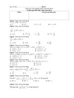 Kiem tra trac nghiem Dai so 9 Bai- Rut gon bieu thuc chua can bac 2