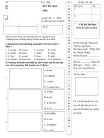 Đề thi Olympic TA tiểu học 09-10