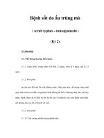 Bệnh sốt do ấu trùng mò ( scrub typhus - tsutsugamushi ) (Kỳ 2) pdf