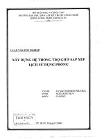 Xây dựng hệ thống trợ giúp sắp xếp lịch sử dụng phòng