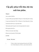 Cấp giấy phép triễn lãm, hội chợ xuất bản phẩm. pptx