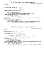 De khao sat toan 9 thang 3 nam 2010