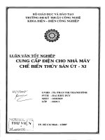 Thiết kế cung cấp điện nhà máy chế biến thủy sản Út Xi