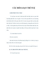 CÁC RỐI LOẠN TRÍ TUỆ potx