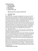 Phân tích chỉ số của công ty than Hà Lầm