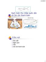 Hạch  toán  thu  nhập  quốc  dân và Cán cân thanh toán