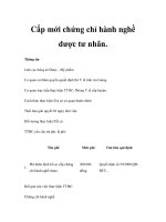 Cấp mới chứng chỉ hành nghề dược tư nhân pdf