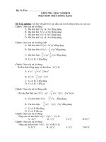 IV.4 KIỂM TRA TRẮC NGHIỆM PHẦN ĐƠN THỨC ĐỒNG DẠNG