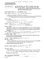 Đề Thi Thử ĐH Môn TOÁN Khối D - Lần I - THPT Đào Duy Từ - Thanh Hóa [2009 - 2010] doc