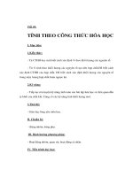 Giáo án Hoá học lớp 8 - TÍNH THEO CÔNG THỨC HÓA HỌC pot