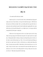 BÀI GIẢNG TAI BIẾN MẠCH MÁU NÃO (Kỳ 4) ppt