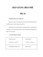 BÀI GIẢNG BÉO PHÌ (Kỳ 6) pdf