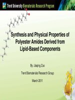 Synthesis and Physical Properties of Polyester Amides Derived from Lipid-Based Components