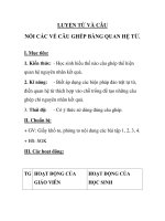 LUYỆN TỪ VÀ CÂU NỐI CÁC VẾ CÂU GHÉP BẰNG QUAN HỆ TỪ doc