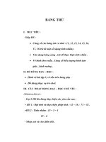 Giáo án Toán lớp 2 - BẢNG TRỪ docx