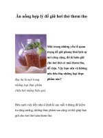 Ăn uống hợp lý để giữ hơi thở thơm tho docx