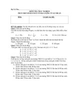 KIEM TRA TRAC NGHIEM  PHAN MOT SO BAI TOAN VE DAI LUONG TY LE THUAN